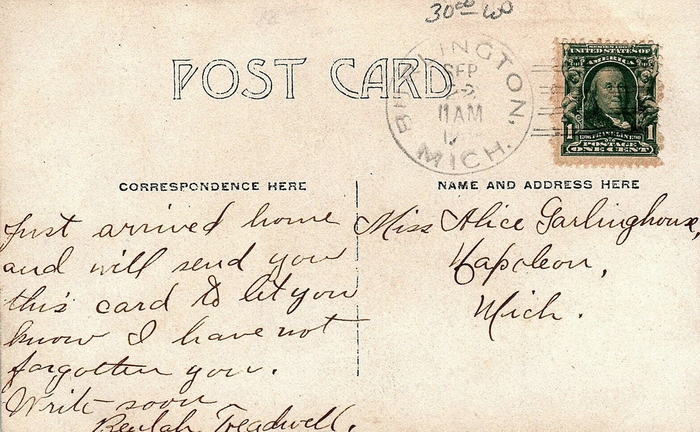 Burlington - Old Postcards And Photos - He Hadn't Forgotten Her